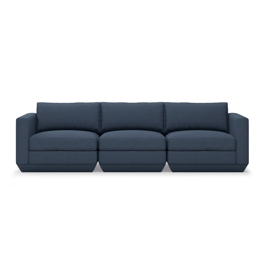 Podium Sofa: 3 - Seater - Gus* Modern - Sofas - Hanson Navy - HORNE