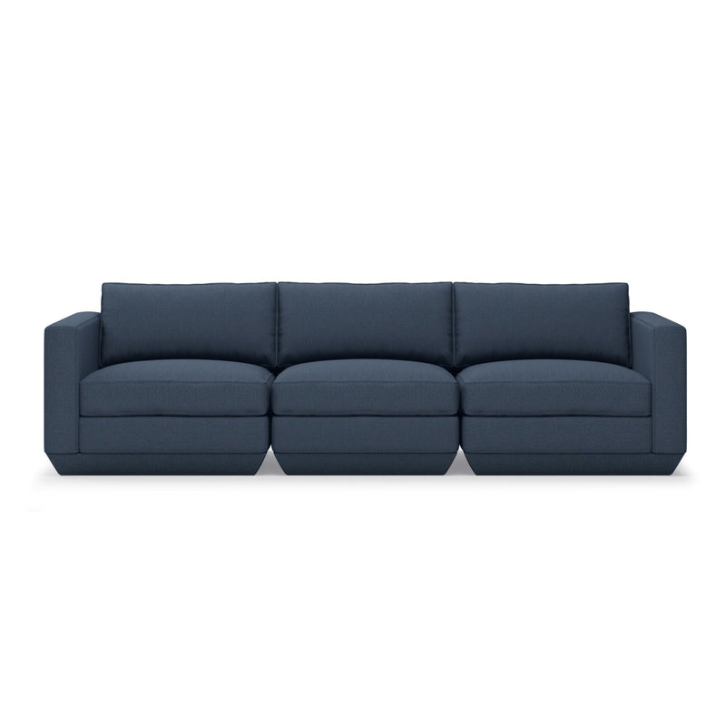 Podium Sofa: 3 - Seater - Gus* Modern - Sofas - Bayview Silver - HORNE