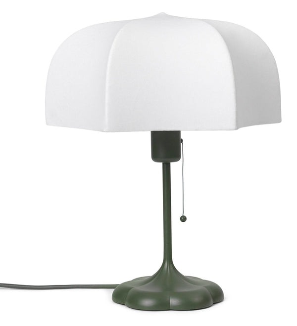 Poem Table Lamp - Ferm Living - Tables + Desks - White/ Grass Green - HORNE
