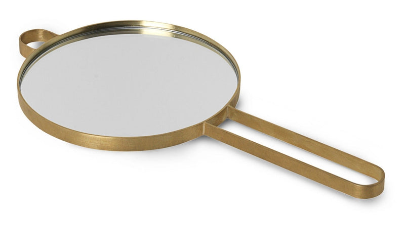 Poise Hand Mirror - Ferm Living Mirror - Brass - HORNE