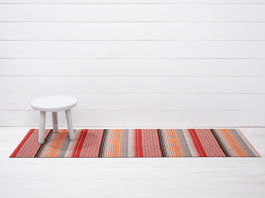 Pop Stripe Shag Rug - Chilewich - Rugs - Runner - Paprika - HORNE