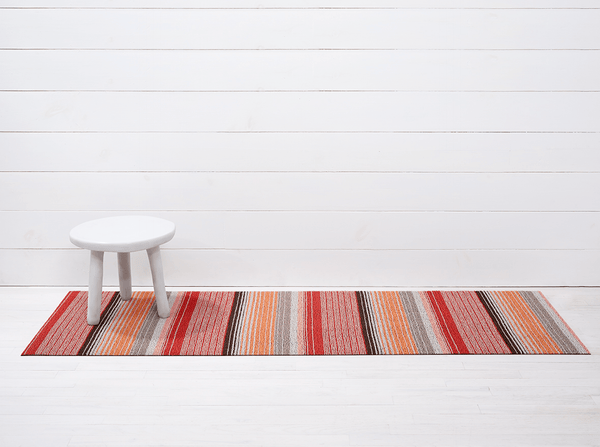 Pop Stripe Shag Rug - Chilewich - Rugs - Runner - Paprika - HORNE