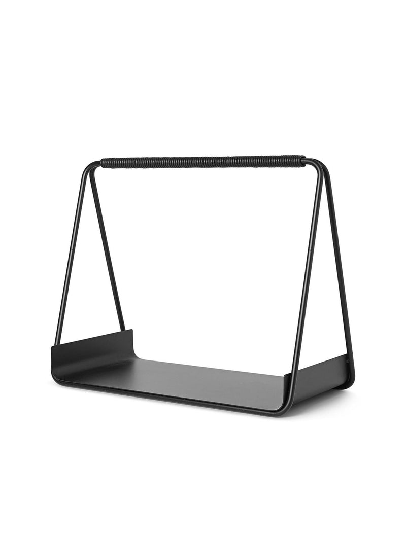 Port Wood Basket - Ferm Living - Fireplace - Black - HORNE