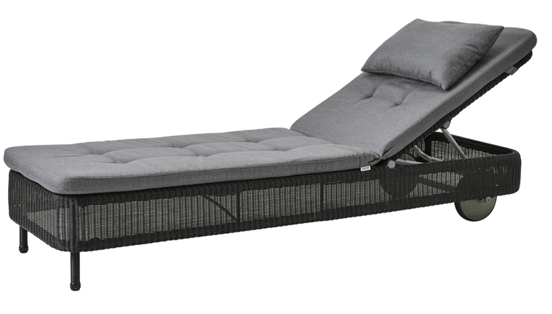 Presley Sunbed - Cane Line - Outdoor Furniture - Taupe - Grey Natté w/QuickDry & Airflow system - HORNE