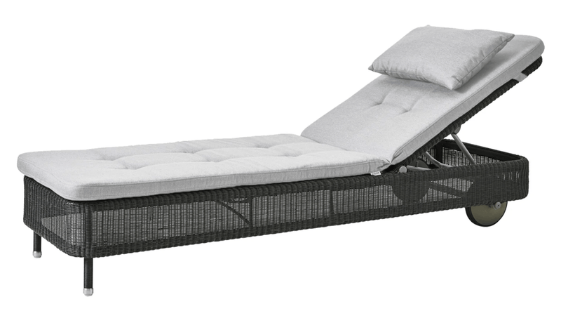 Presley Sunbed - Cane Line - Outdoor Furniture - Taupe - Grey Natté w/QuickDry & Airflow system - HORNE