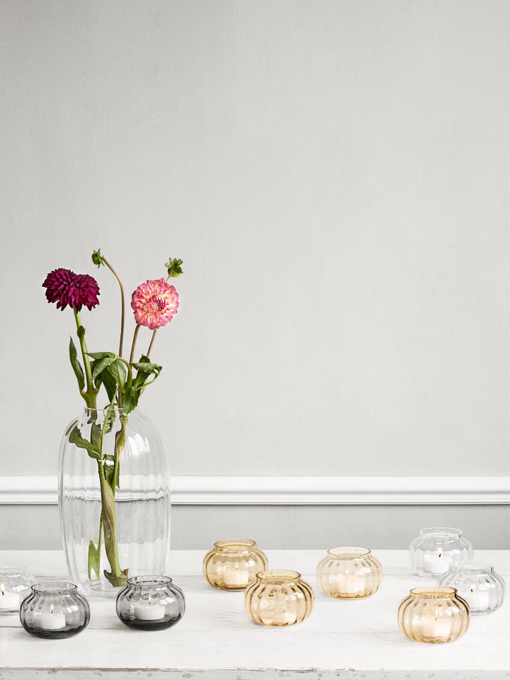 Primula Tealight Holder - Holmegaard - Candle Holders - Clear - HORNE