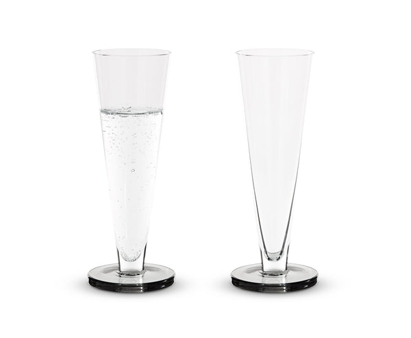 Puck Flute Glass - Set of 2 - Tom Dixon - Beer + Cocktail Glasses - HORNE