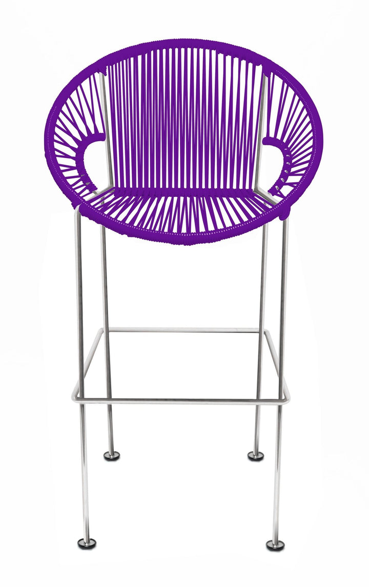 Puerto Stool - Chrome Frame - Set of 2 - Innit Designs - Stools + Benches + Ottomans - Purple - Bar Height - HORNE