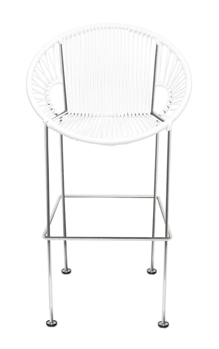 Puerto Stool - Chrome Frame - Set of 2 - Innit Designs - Stools + Benches + Ottomans - White - Bar Height - HORNE