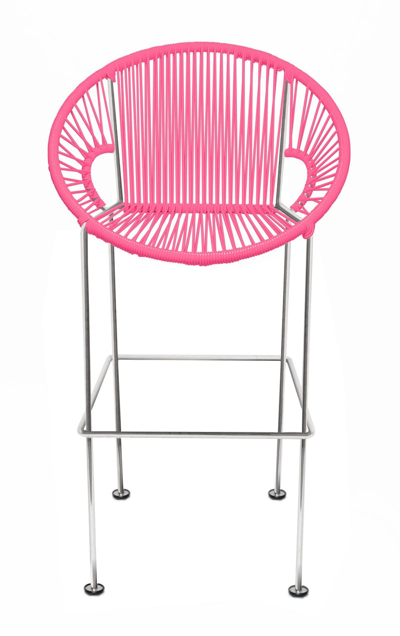 Puerto Stool - Chrome Frame - Set of 2 - Innit Designs - Stools + Benches + Ottomans - Blue - Bar Height - HORNE