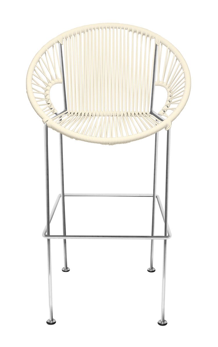 Puerto Stool - Chrome Frame - Set of 2 - Innit Designs - Stools + Benches + Ottomans - Blue - Bar Height - HORNE