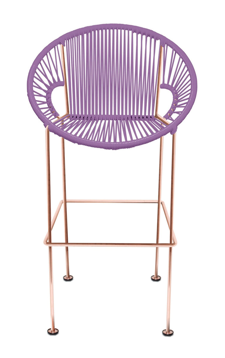 Puerto Stool - Copper Frame - Set of 2 - Innit Designs - Stools + Benches + Ottomans - Orchid - Bar Height - HORNE