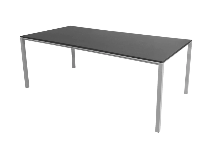 Pure Dining Table - Cane Line - Tables + Desks - Small - Lava Grey - HORNE