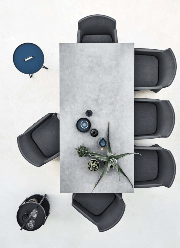 Pure Table - Cane Line - Outdoor Furniture - Light Grey - Concrete Grey Ceramic - HORNE