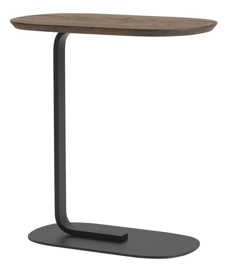 Relate Side Table - Muuto - Bedside Tables - Small - Solid Smoked Oak/Black - HORNE