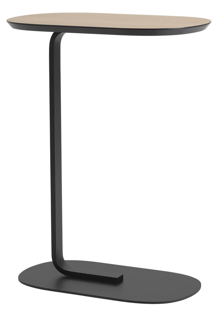 Relate Side Table - Muuto - Bedside Tables - Large - Oak Veneer/Black - HORNE