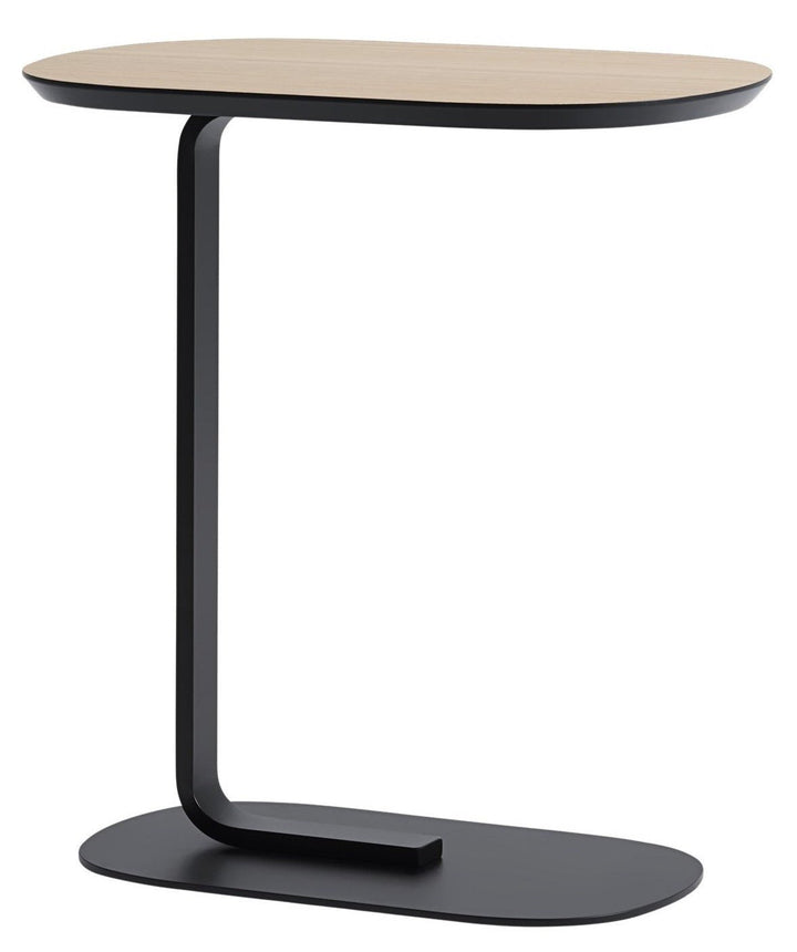 Relate Side Table - Muuto - Bedside Tables - Small - Oak Veneer/Black - HORNE