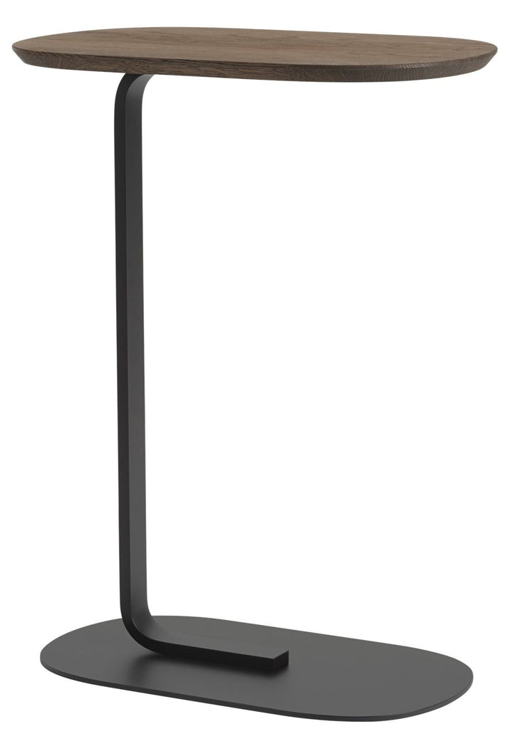 Relate Side Table - Muuto - Bedside Tables - Large - Solid Smoked Oak/Black - HORNE