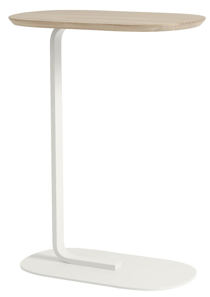 Relate Side Table - Muuto - Bedside Tables - Large - Solid Oak/Off - White - HORNE