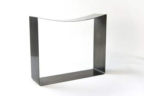 Ribbon Stool - Gentner Design - Stools + Benches + Ottomans - darkened stainless steel with polished stainless steel seat - HORNE