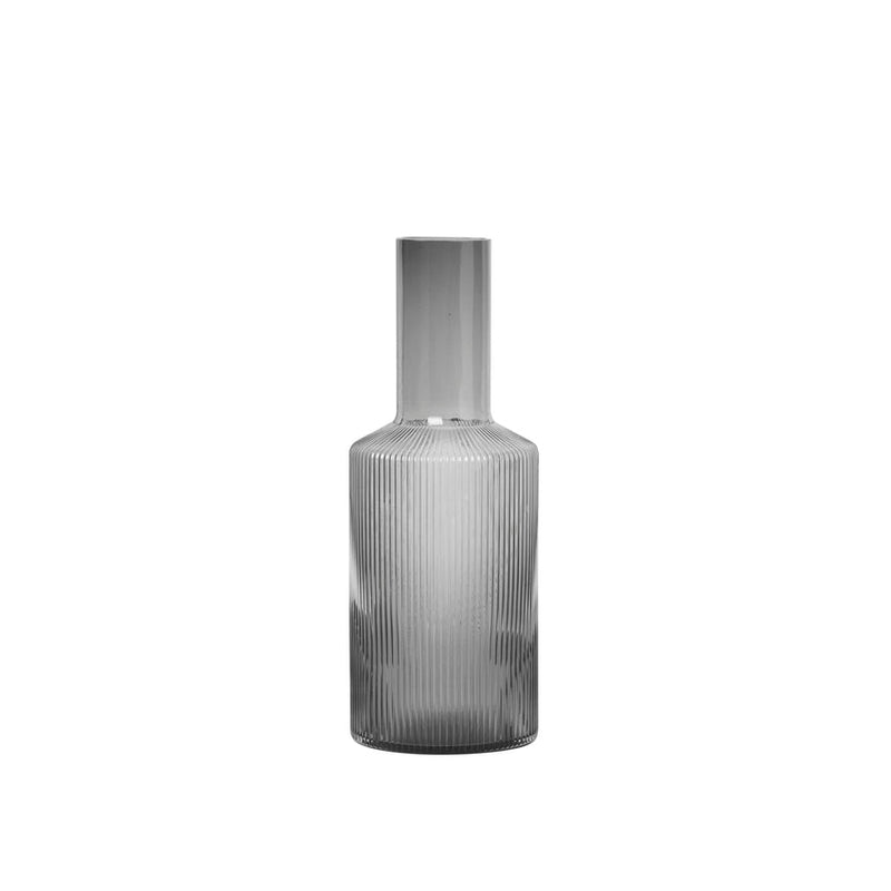 Ripple Carafe - Ferm Living - Carafes + Pitchers - Smoked Grey - HORNE
