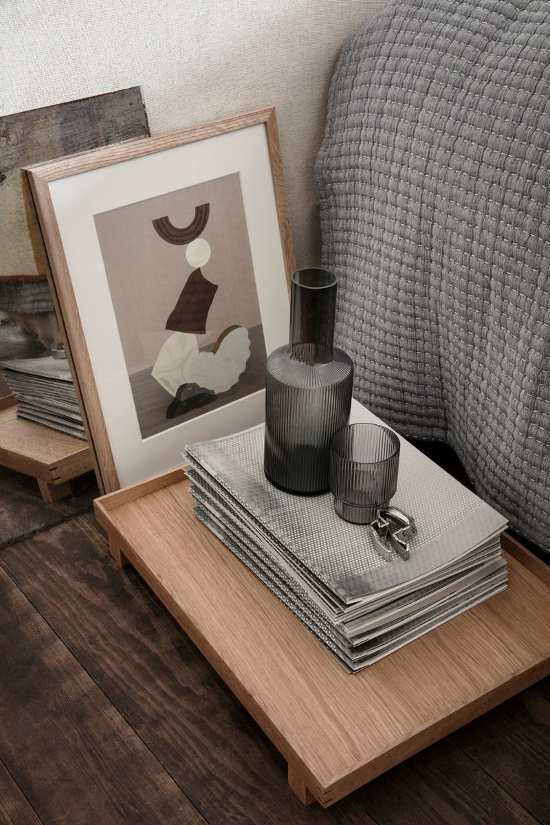 Ripple Carafe - Ferm Living - Carafes + Pitchers - Smoked Grey - HORNE