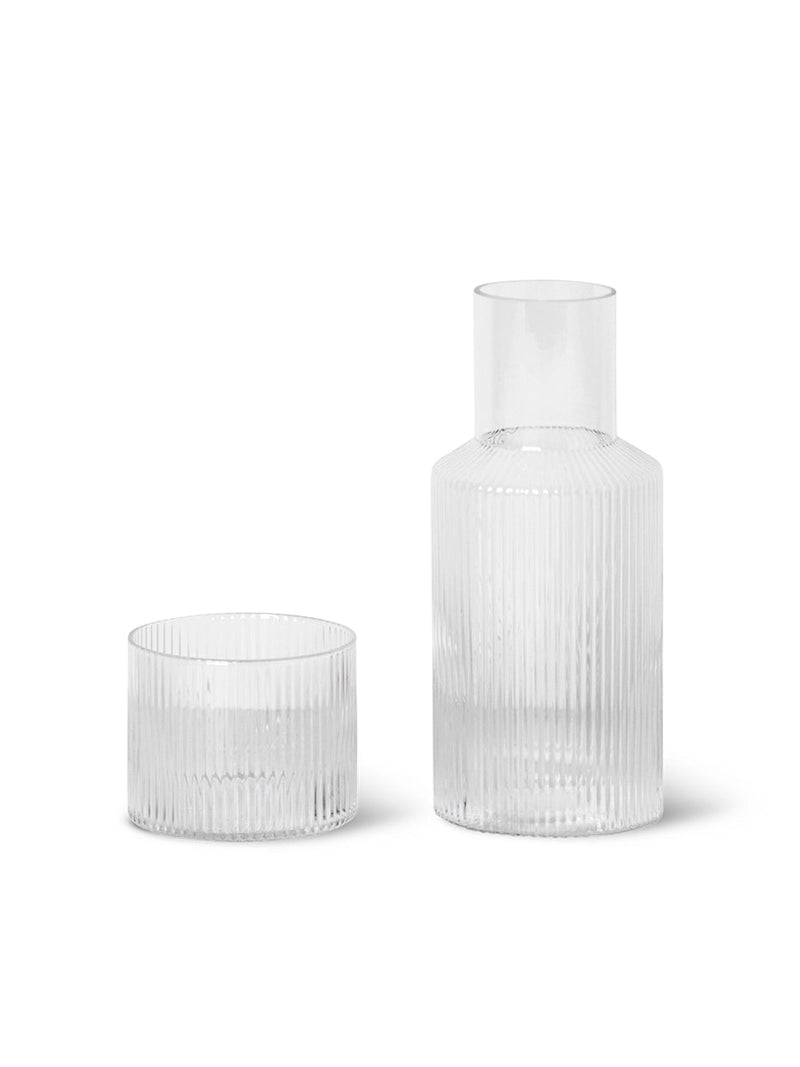 Ripple Carafe Set - Clear - Ferm Living - Carafes + Pitchers - HORNE