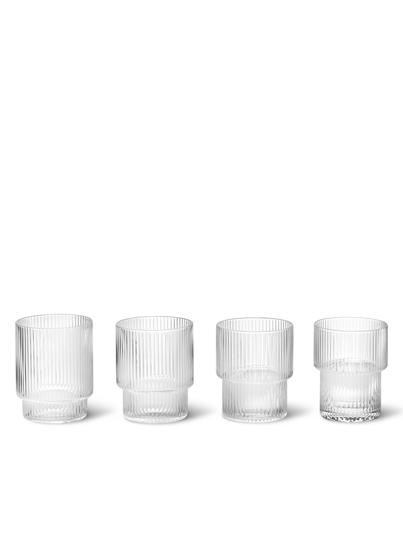Ripple Glasses (Set of 4) - Ferm Living - Glassware - HORNE