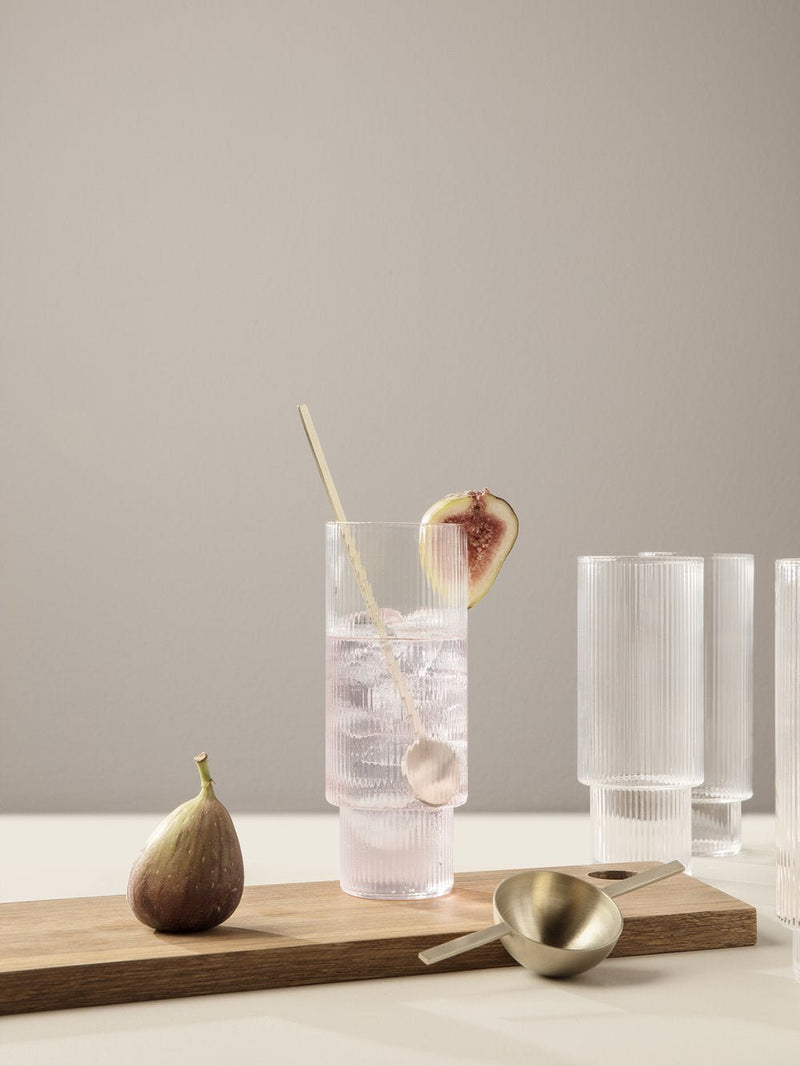 Ripple Long Drink Glasses (set of 4) - Ferm Living Glassware - HORNE