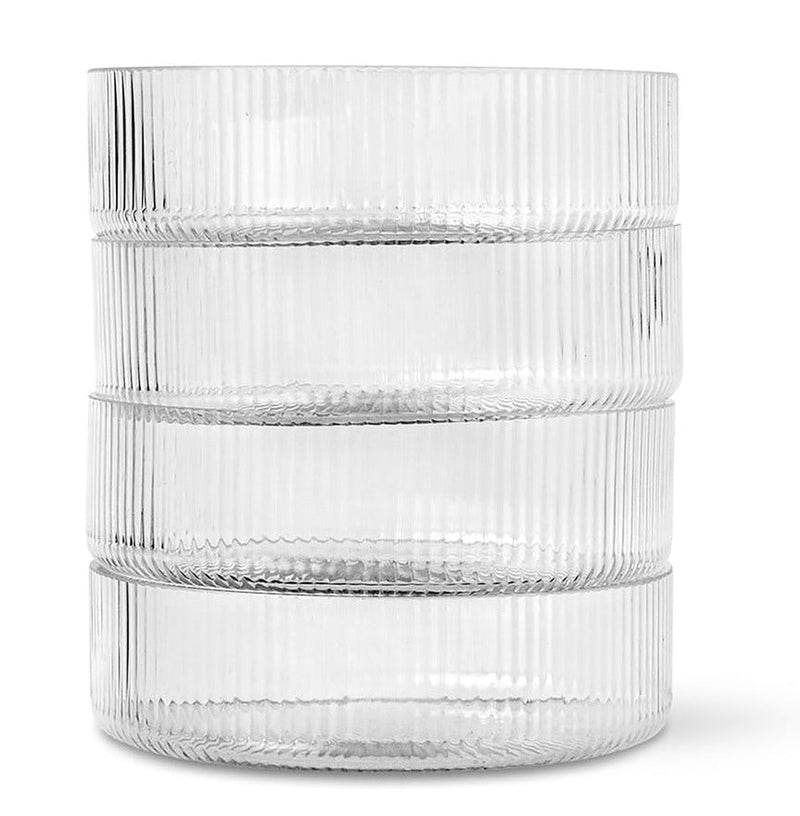 Ripple Serving Bowls - Set of 4 - Ferm Living - Serveware - Clear - HORNE