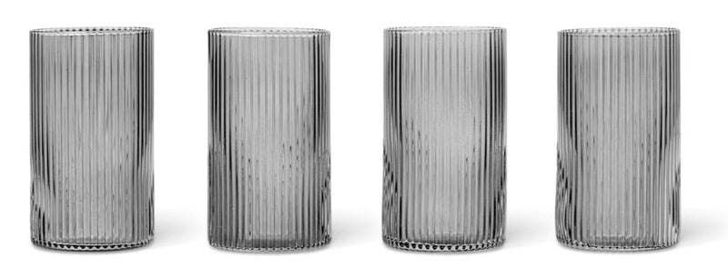 Ripple Verrines - Set of 4 - Ferm Living Glassware - Clear - HORNE