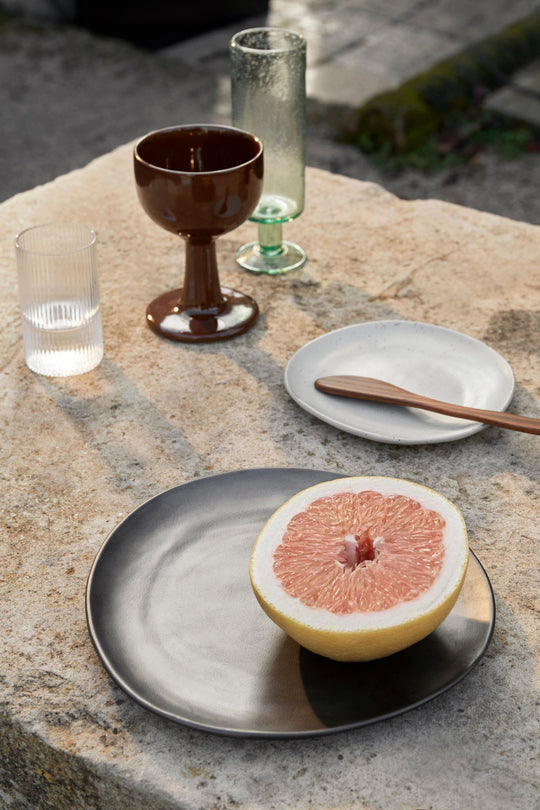 Ripple Verrines - Set of 4 - Ferm Living Glassware - Smoked Grey - HORNE