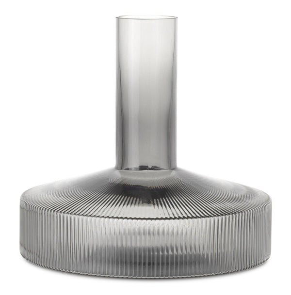 Ripple Wine Carafe - Ferm Living - Carafes + Pitchers - Smoked Grey - HORNE