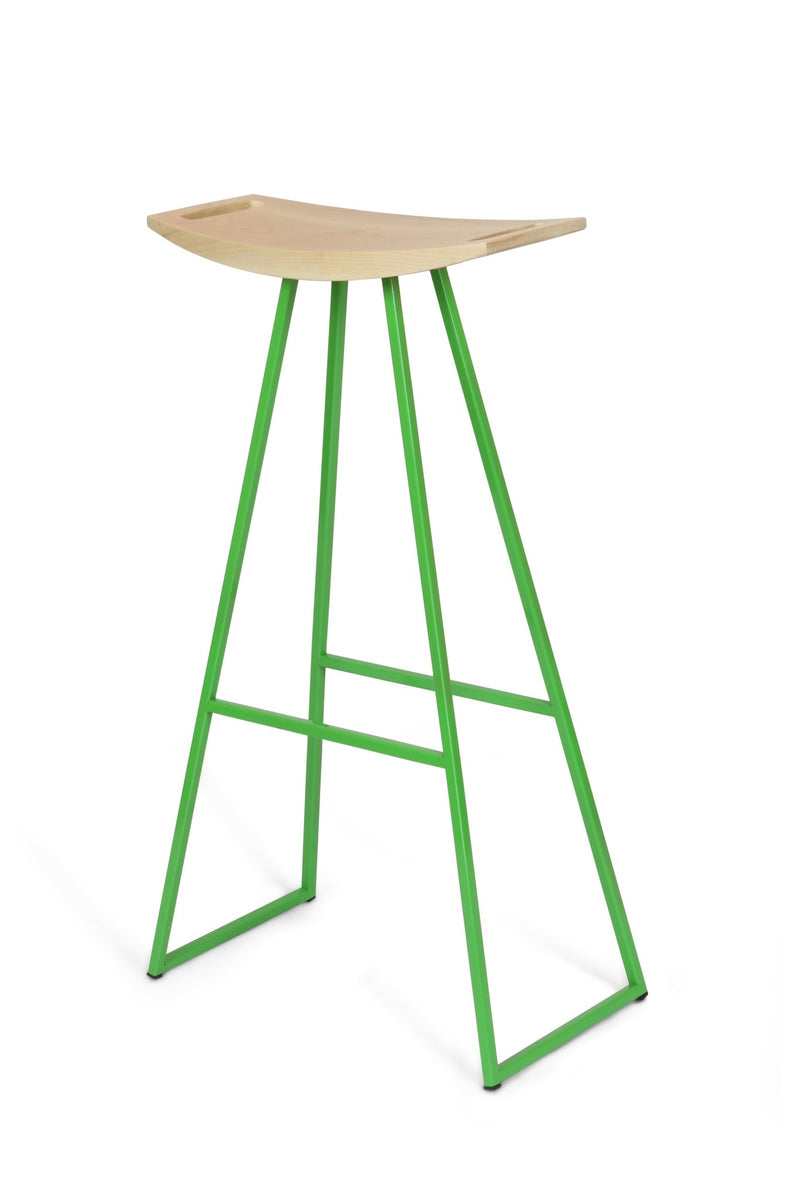 Roberts Bar Stool - Tronk - Stools + Benches + Ottomans - Walnut - Green - HORNE