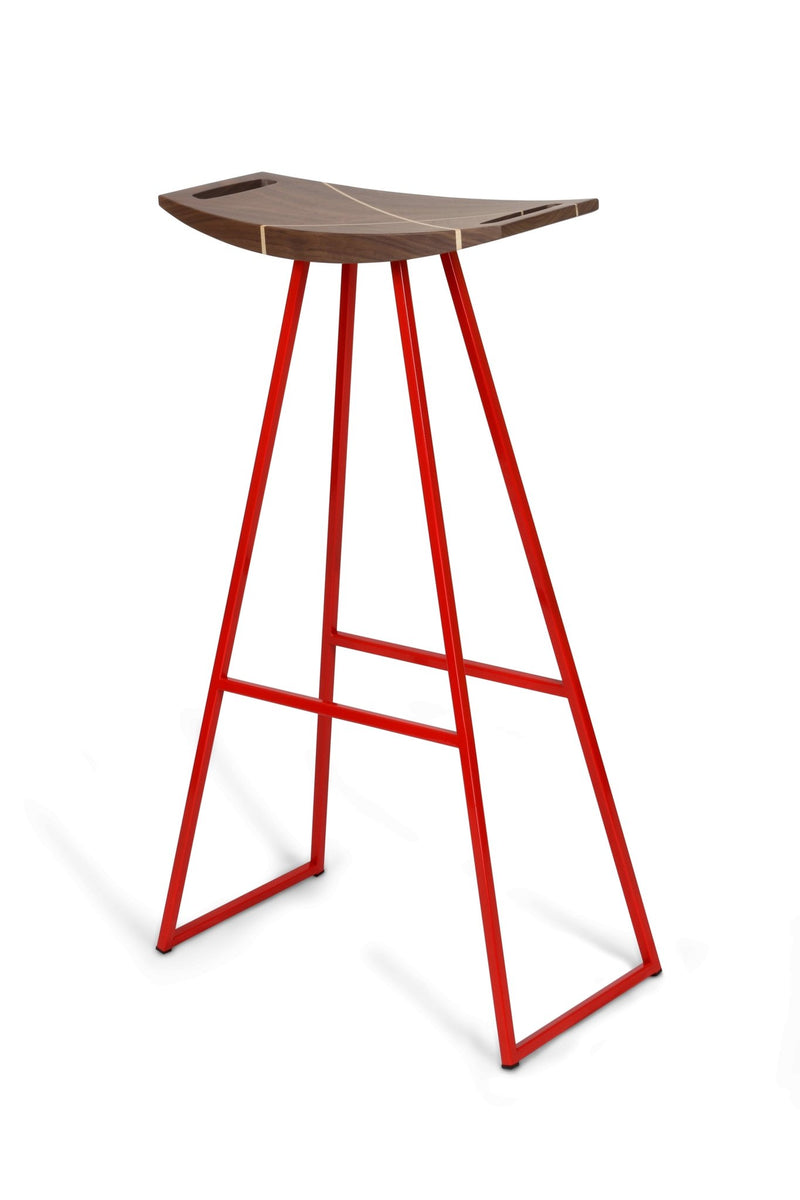 Roberts Bar Stool - Tronk - Stools + Benches + Ottomans - Walnut - Green - HORNE
