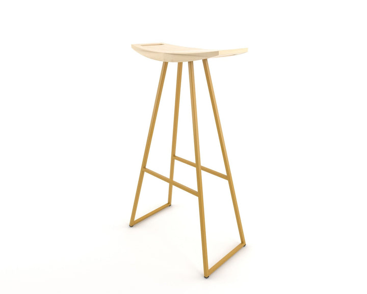 Roberts Bar Stool - Tronk - Stools + Benches + Ottomans - Maple - Mustard - HORNE