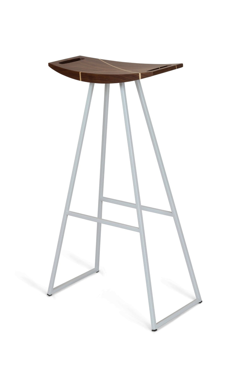 Roberts Bar Stool - Tronk - Stools + Benches + Ottomans - Walnut - Green - HORNE