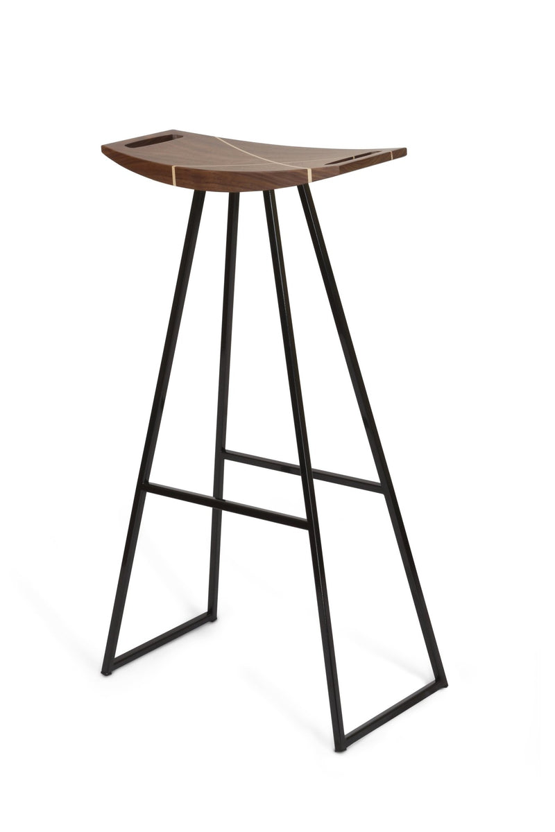Roberts Bar Stool - Tronk - Stools + Benches + Ottomans - Walnut - Green - HORNE