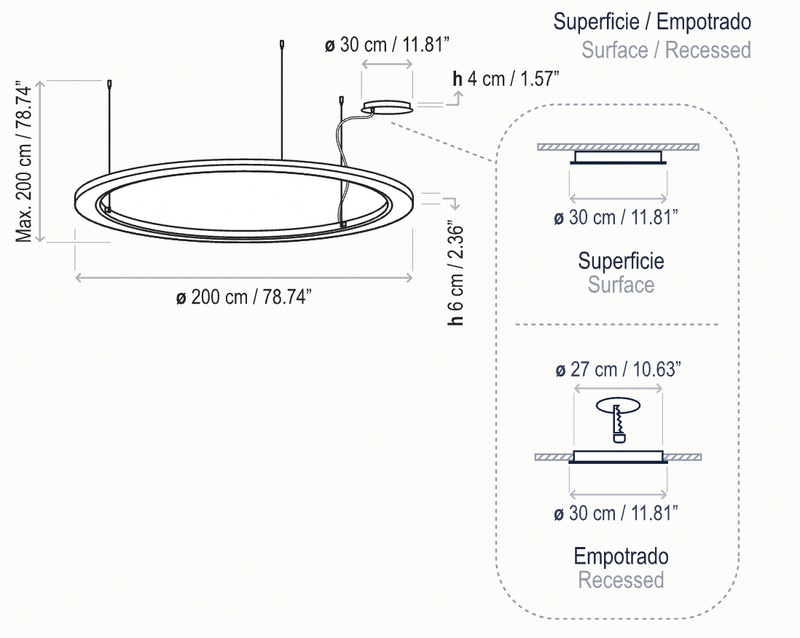 Roda S/200 LED Dimmable Pendant - Bover - Pendants - Cream - Surface Canopy - HORNE