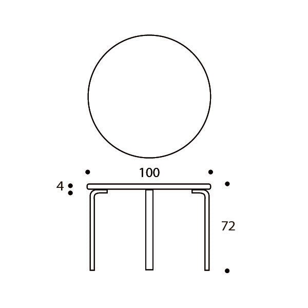 Round Table 90A by Alvar Aalto