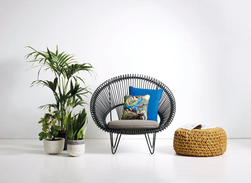 Roy Cocoon Chair - Vincent Sheppard - Outdoor Furniture - Black - Sunbrella Black - HORNE