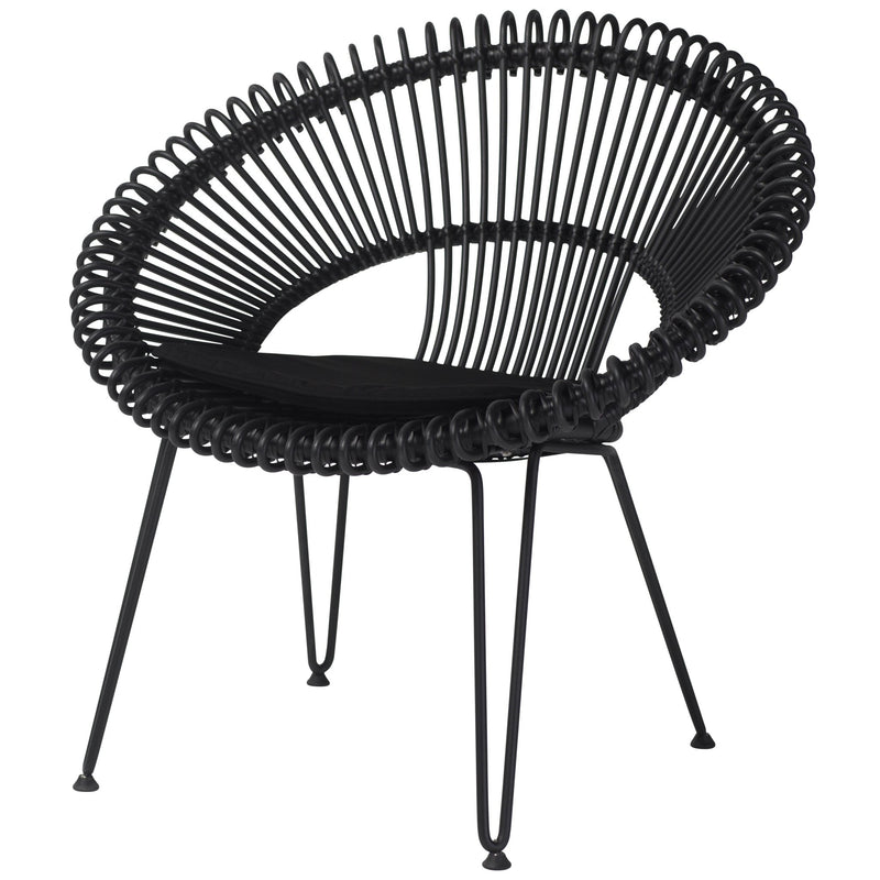 Roy Lazy Chair - Vincent Sheppard - Outdoor Furniture - Black - Sunbrella Black - HORNE