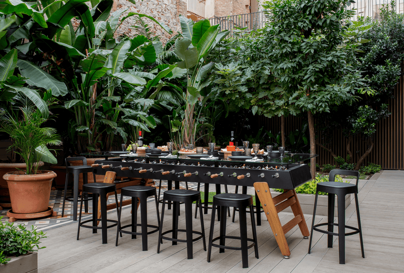 RS MAX RS Barcelona Foosball Table and Dining Table - Green - HORNE