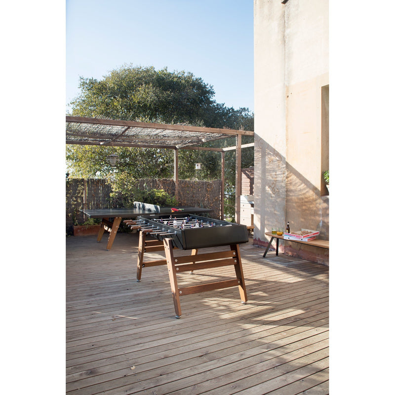 RS Stationary Ping Pong Table Indoor/Outdoor - RS Barcelona  - Black - No PVC Cover - HORNE