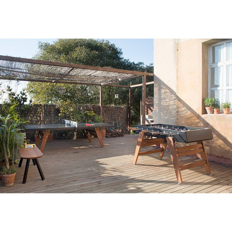 RS Stationary Ping Pong Table Indoor/Outdoor - RS Barcelona  - Black - No PVC Cover - HORNE