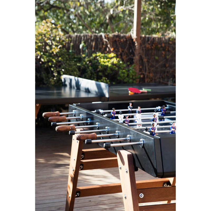 RS3 Indoor Foosball Table - Iroko Wood Legs - Black
