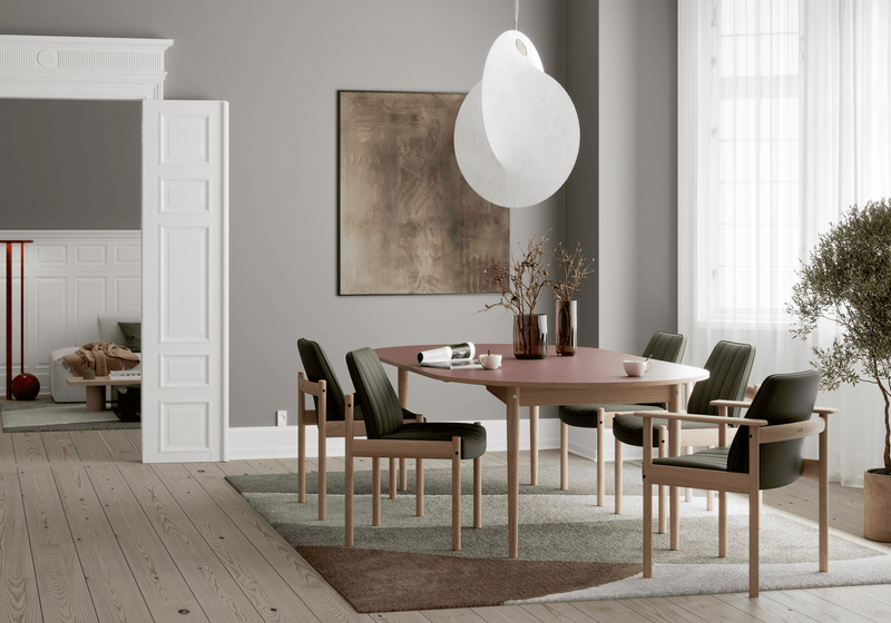 Ry Armchair - Eikund - Chairs - Textile Blackened Blue - Oiled Oak - HORNE