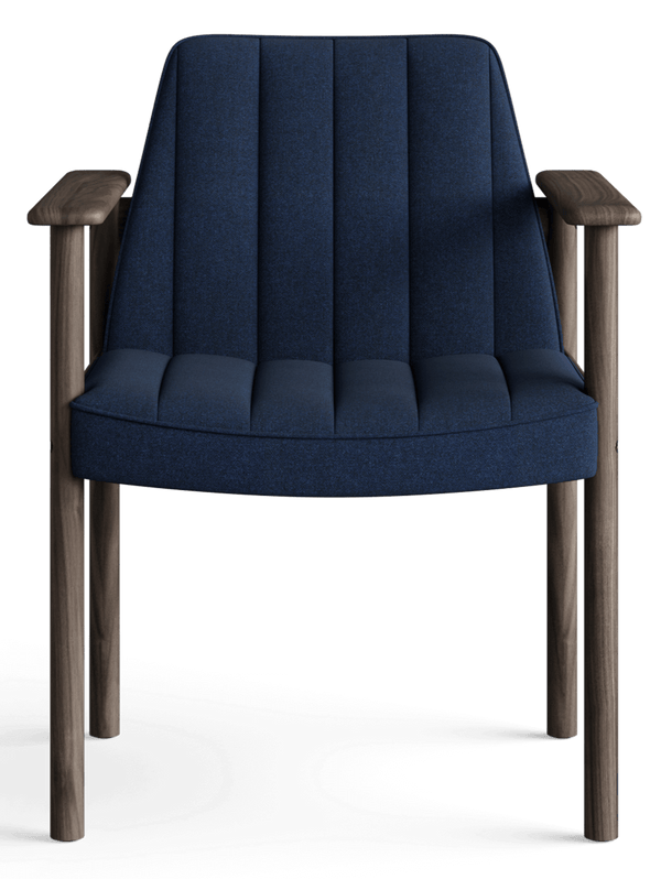 Ry Armchair - Eikund - Chairs - Textile Blackened Blue - Oiled Oak - HORNE