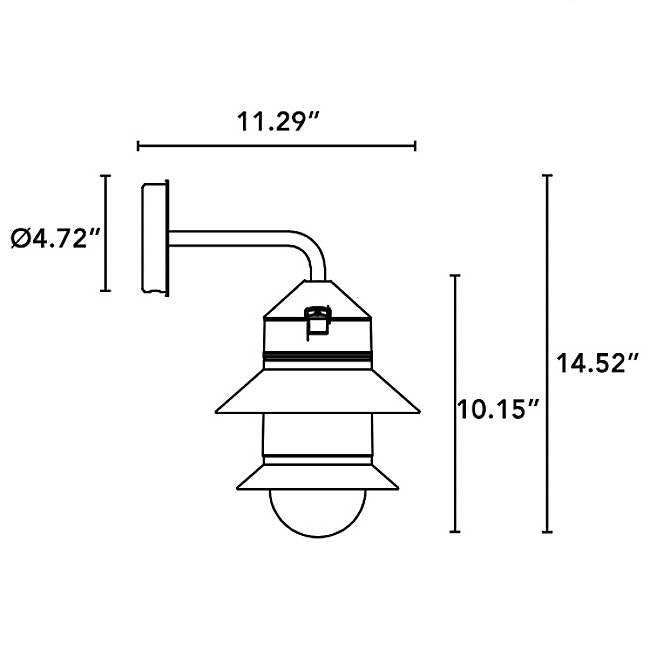 Santorini Outdoor Fixed Stem Wall Light