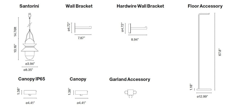 Santorini Outdoor Pendant